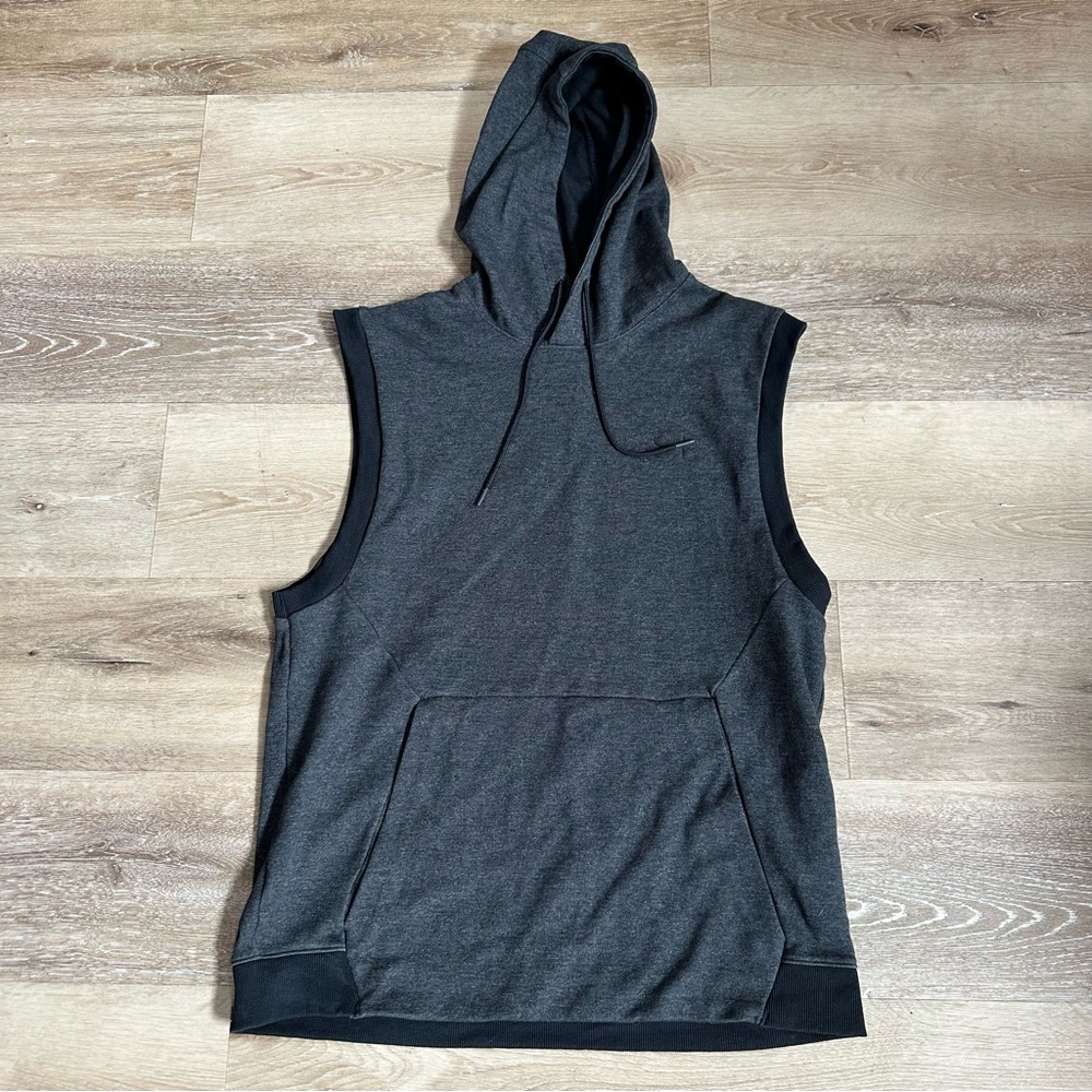 Under Armour Men's Sleeveless Hooded Tank Top Charcoal Black